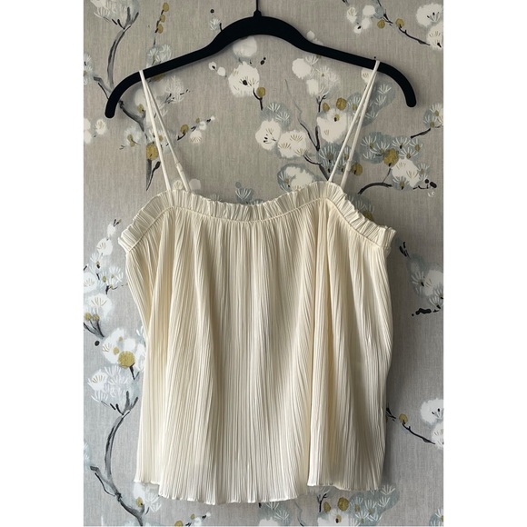 Madewell Tops - MADEWELL Nicole Pleated Ruffle Tank Top